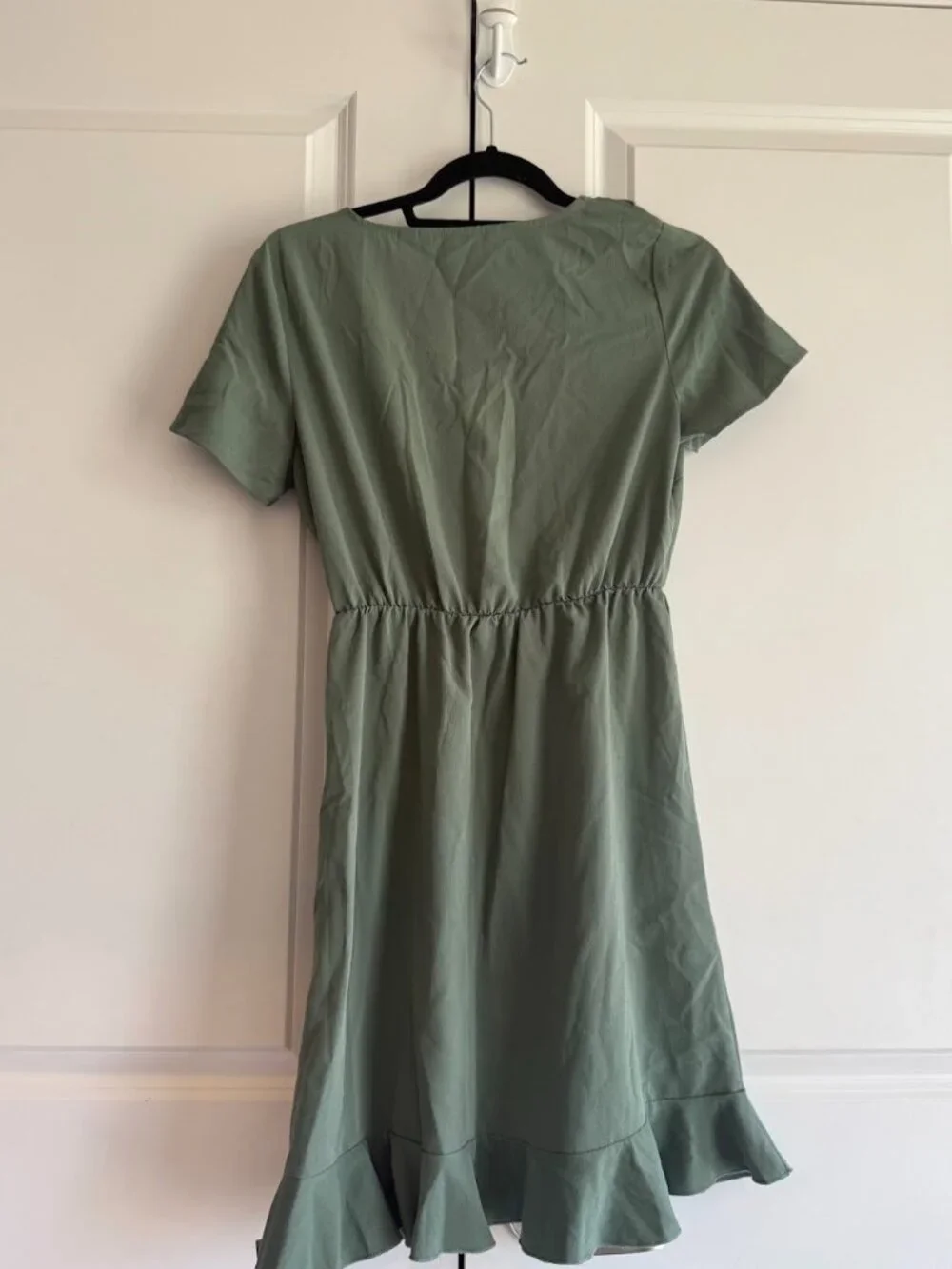 Vero Moda Green Ruffle Mini Dress - Picture 2 of 4